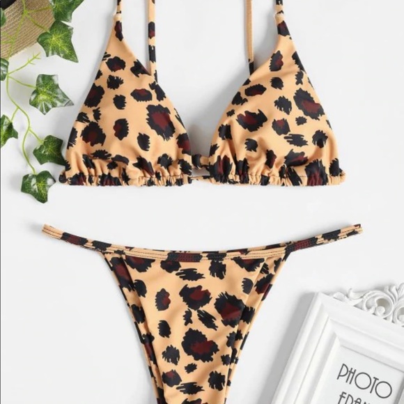 zaful leopard print bikini